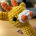 Baby Rattle Amigurumi Pattern step 2 - assembly progress