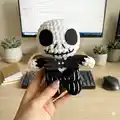 Jack Skellington Amigurumi Pattern step 4 - final assembly and finishing