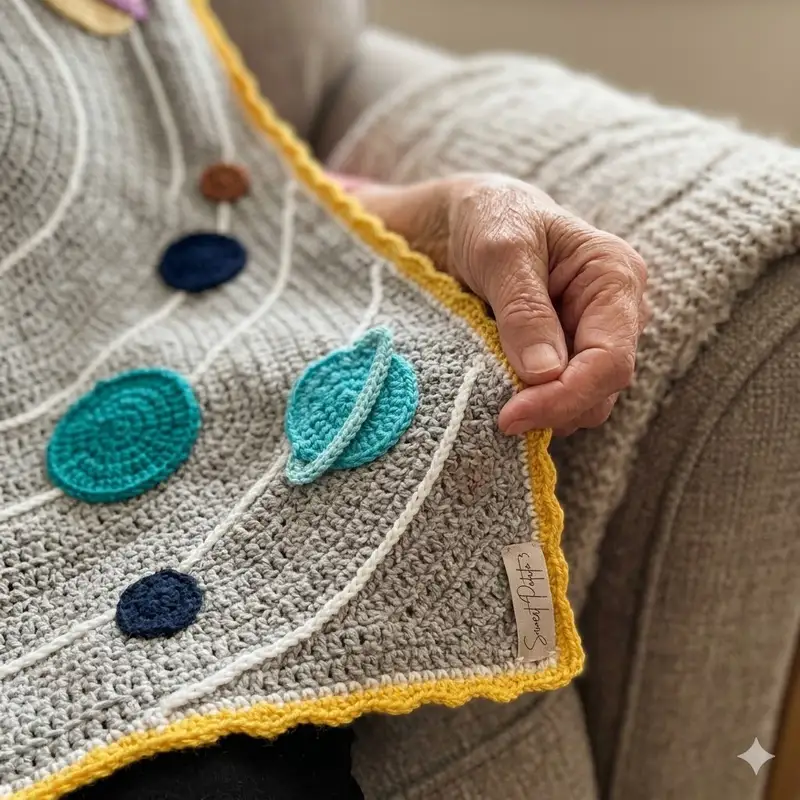 Complimentary Intermediate crochet pattern: Solar System Space Blanket Pattern - Simple to follow guide