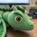 Giant Dragon Amigurumi Pattern step 2 - assembly progress