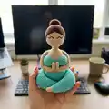 Yogi Girl Amigurumi Pattern step 4 - final assembly and finishing