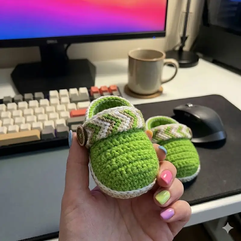 Complimentary Intermediate crochet pattern: Tribal Baby Clogs Pattern - Simple to follow guide