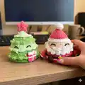 Reversible Christmas Amigurumi Pattern step 4 - final assembly and finishing