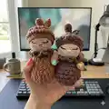 Magic of Autumn Pine Cone Amigurumi Pattern step 2 - assembly progress
