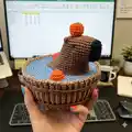 Capybara in a tub Amigurumi Pattern step 1 - construction progress