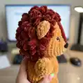 LION HAND PUPPET Amigurumi Pattern step 1 - construction progress