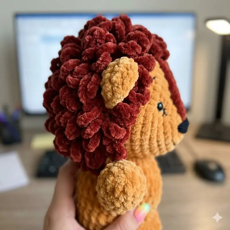 Complimentary Intermediate crochet pattern: LION HAND PUPPET Amigurumi Pattern - Simple to follow guide