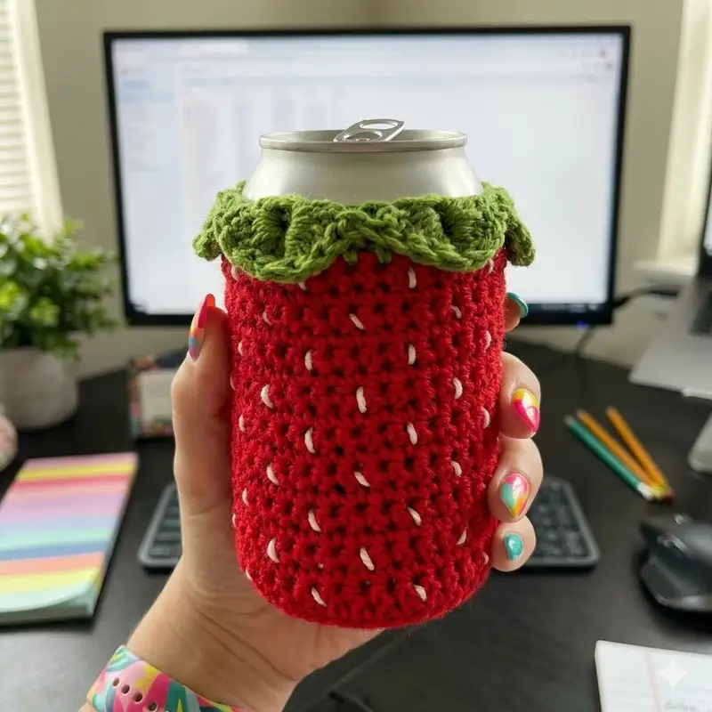 Complimentary Beginner Friendly crochet pattern: Fruit Snack Coozie Pack Pattern - Simple to follow guide