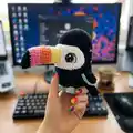 Toucan Amigurumi Pattern step 1 - construction progress
