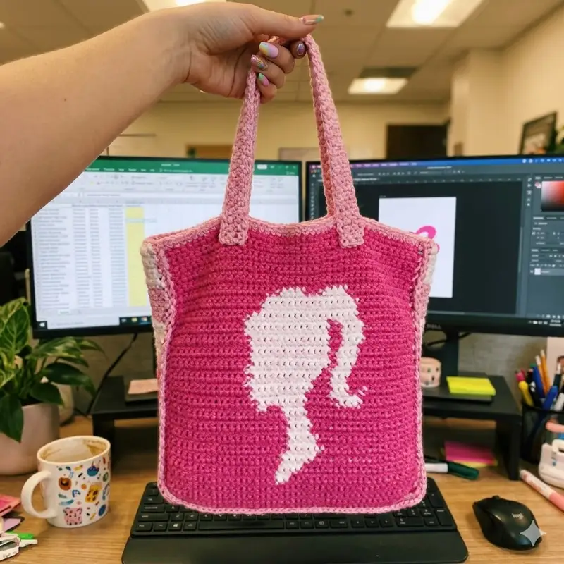 Complimentary Intermediate crochet pattern: Baddie Barbie Bag Pattern - Simple to follow guide