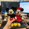Mickey and Minnie Dolls Amigurumi Pattern step 1 - construction progress