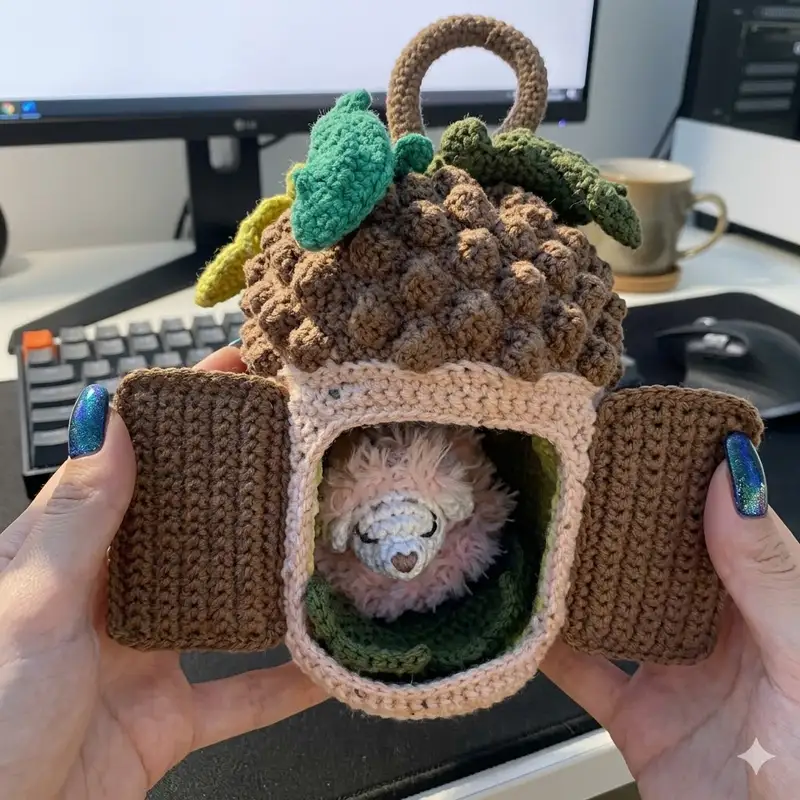 Complimentary Intermediate crochet pattern: Funny Acorn Amigurumi Pattern - Simple to follow guide