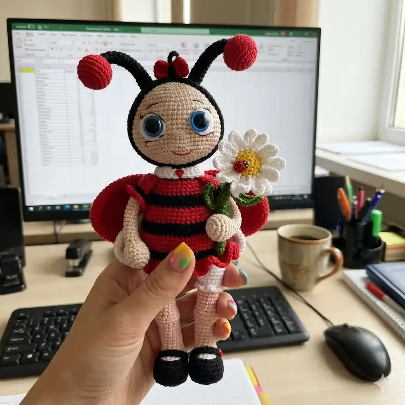 Complimentary Intermediate crochet pattern: The Ladybug Amigurumi Pattern - Simple to follow guide