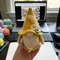Lemon gnome Amigurumi Pattern step 1 - construction progress