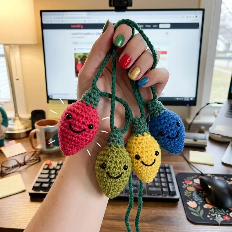 Complimentary Beginner Friendly crochet pattern: Amigurumi Holiday Lights Amigurumi Pattern - Simple to follow guide
