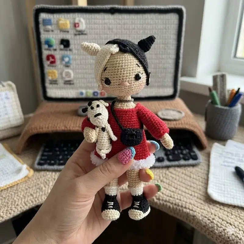 Complimentary Intermediate crochet pattern: Doll Cruella Amigurumi Pattern - Simple to follow guide