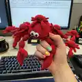 Crab Memory Game Amigurumi Pattern step 1 - construction progress