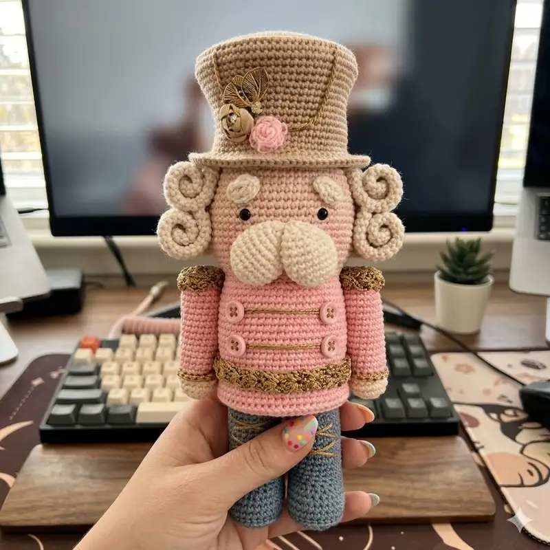 Complimentary Intermediate crochet pattern: Theo the nutcracker Amigurumi Pattern - Simple to follow guide