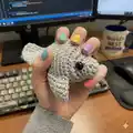Manatee Friend Amigurumi Pattern step 1 - construction progress