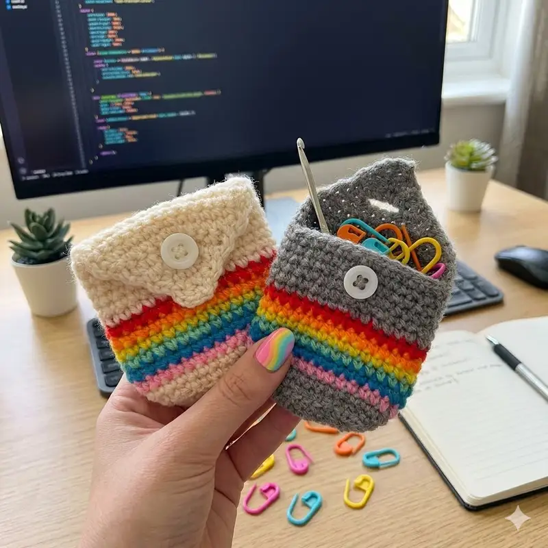 Complimentary Beginner Friendly crochet pattern: Pixie Pocket Pouch Pattern - Simple to follow guide