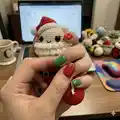 Santa Christmas Cat Amigurumi Pattern step 2 - assembly progress