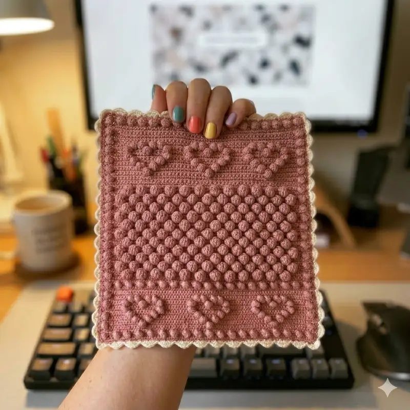 Complimentary Intermediate crochet pattern: Look whos arrived heart Pattern - Simple to follow guide
