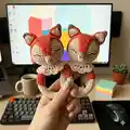 Rattle Fox Amigurumi Pattern step 1 - construction progress