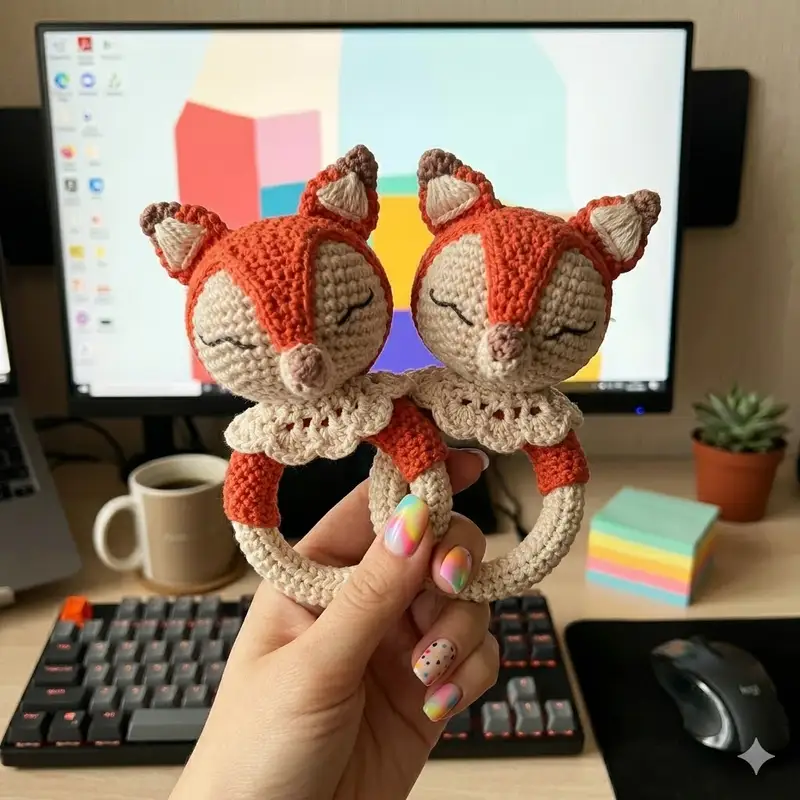 Complimentary Intermediate crochet pattern: Rattle Fox Amigurumi Pattern - Simple to follow guide