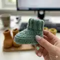 Classic Booties Pattern step 2 - assembly progress