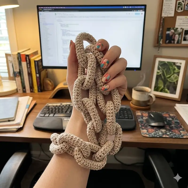 Complimentary Beginner Friendly crochet pattern: Chunky chain Pattern - Simple to follow guide