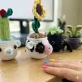 Planter Amigurumi Pattern step 3 - details and accessories
