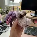 Unicorn Hand Puppet Amigurumi Pattern step 1 - construction progress