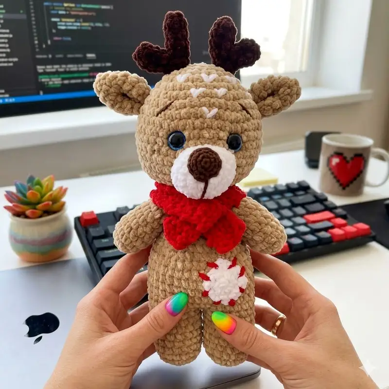 Complimentary Beginner Friendly crochet pattern: Deer Crochet Amigurumi Pattern - Simple to follow guide