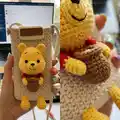 Pooh Phone Pouch Amigurumi Pattern step 2 - assembly progress