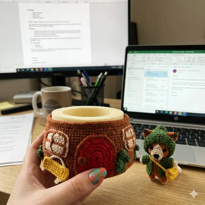 Complimentary Intermediate crochet pattern: Mr. Fox and His House Amigurumi Pattern - Simple to follow guide