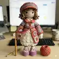 DOLL ZOEY Amigurumi Pattern step 3 - details and accessories