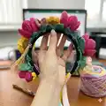 Floral headband Pattern step 4 - final assembly and finishing