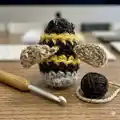 Crochet Bumblebees Amigurumi Pattern step 3 - details and accessories