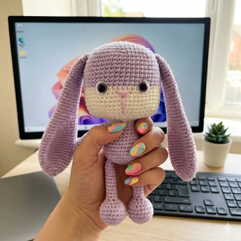 Complimentary Intermediate crochet pattern: Tick the Rabbit Amigurumi Pattern - Simple to follow guide