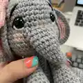 Elephant Amigurumi Pattern step 2 - assembly progress