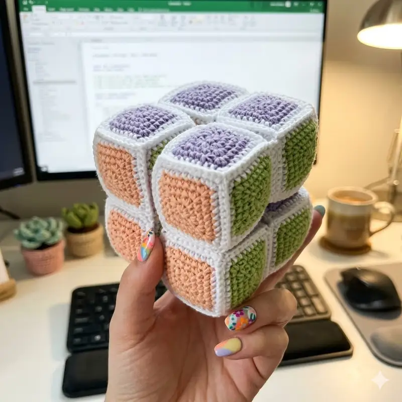 Complimentary Intermediate crochet pattern: Infinity Cube Amigurumi Pattern - Simple to follow guide