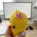 Cute Chick Amigurumi Pattern step 2 - assembly progress