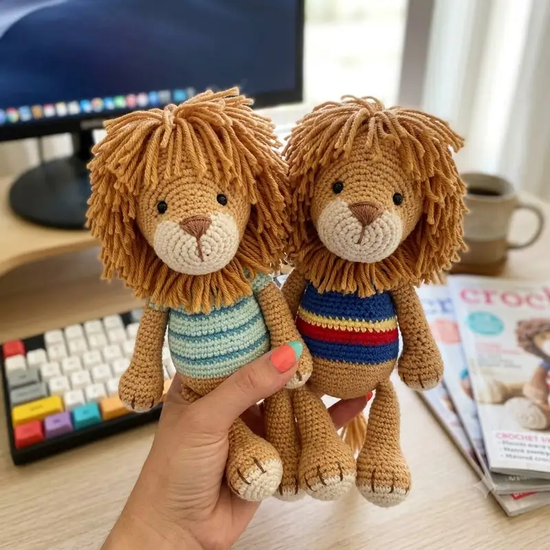 Complimentary Intermediate crochet pattern: Alan the Lion Amigurumi Pattern - Simple to follow guide