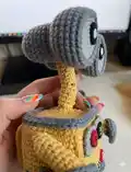 Wall-E Amigurumi Pattern step 2 - assembly progress