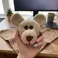 Bear Appliqued Baby Vest Amigurumi Pattern step 1 - construction progress