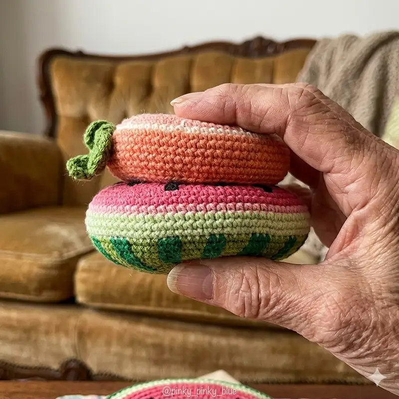 Complimentary Intermediate crochet pattern: Fruit Stacking Toy Amigurumi Pattern - Simple to follow guide