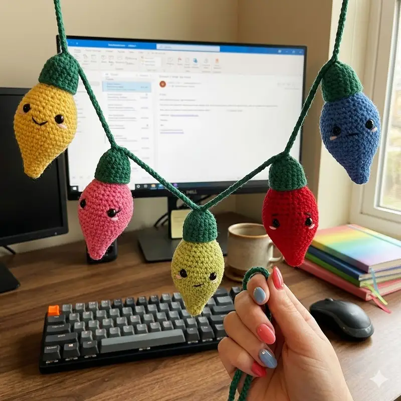 Complimentary Intermediate crochet pattern: The Festive Lights Amigurumi Pattern - Simple to follow guide