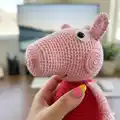 Peppa Pig Amigurumi Pattern step 1 - construction progress