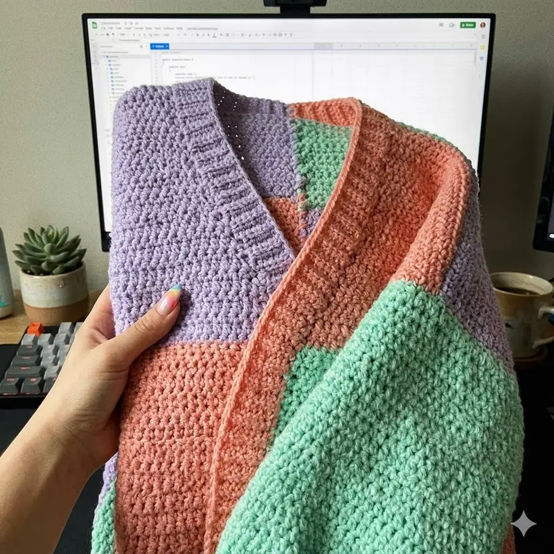 Complimentary Intermediate crochet pattern: Cumulus Cardigan Pattern - Simple to follow guide