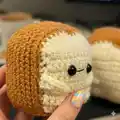 Loafie the Bread Loaf Amigurumi Pattern step 3 - details and accessories